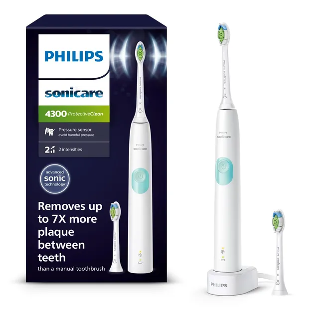 philips-sonicare-protectiveclean-4300-spazzolino-elettrico-sonico-con-timer-quad image 1