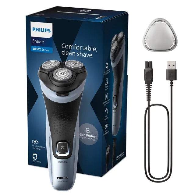 philips-serie-3000x-x3053-00-rasoio-elettrico-wet-dry-da-uomo-con-tecnologia-ski image 1