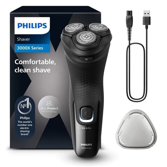 philips-serie-3000x-rasoio-elettrico-wet-dry-uomo-x3001-00-con-tecnologia-skinpr image 1