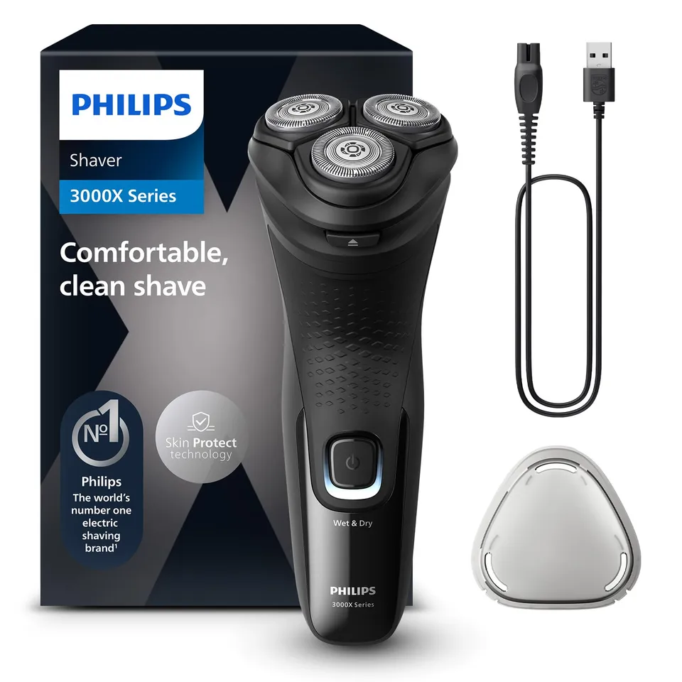philips-serie-3000x-rasoio-elettrico-wet-dry-uomo-x3001-00-con-tecnologia-skinpr image 1