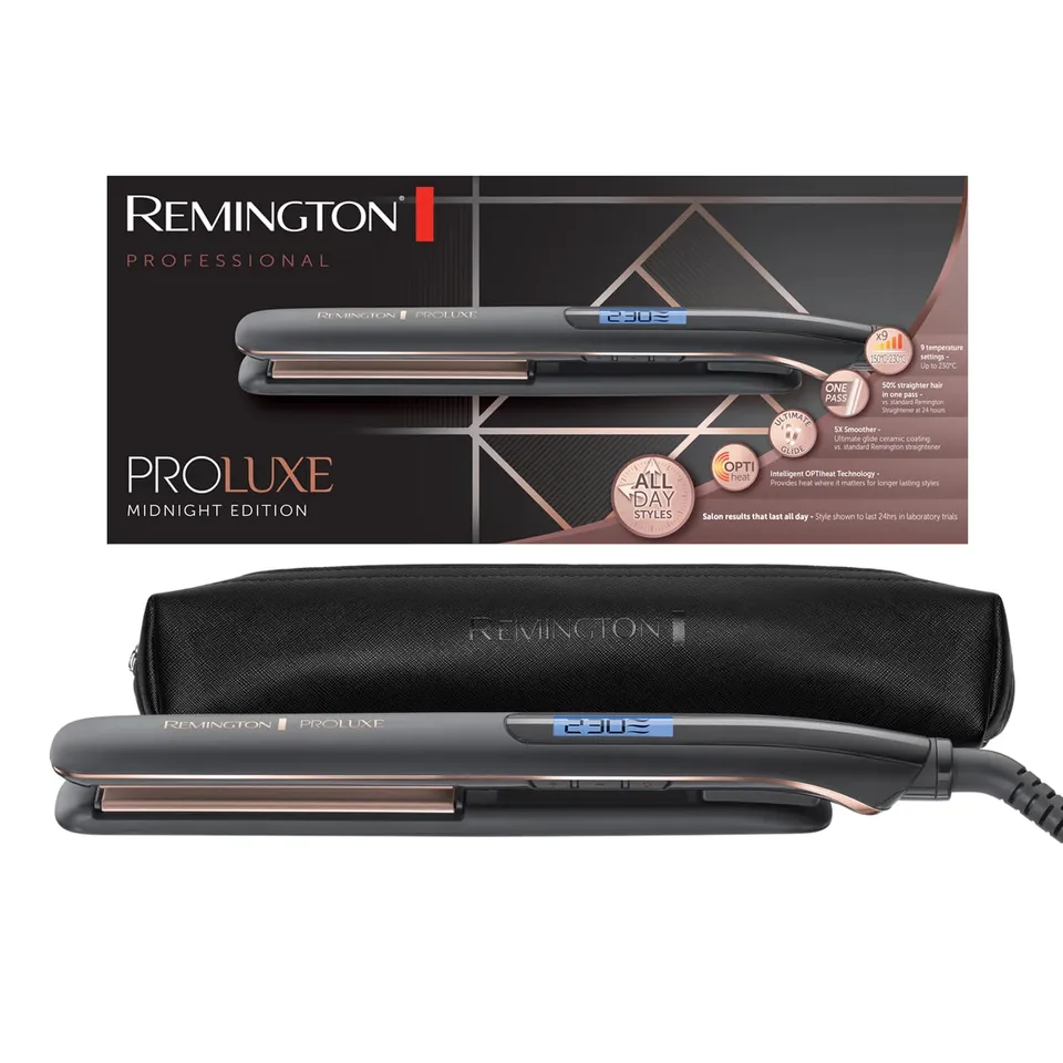 remington-proluxe-s9100b-midnight-edition-piastra-per-capelli-con-piastre-strett image 1