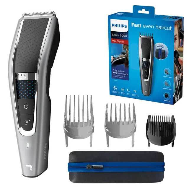 philips-hair-clipper-series-5000-hc5650-15-regolacapelli-con-trim-n-flow-pro-e-d image 1