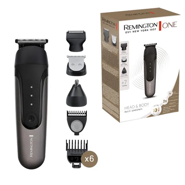 remington-one-pg760-multigroomer-elettrico-10-in-1-con-rasoio-a-lamina-tagliacap image 1
