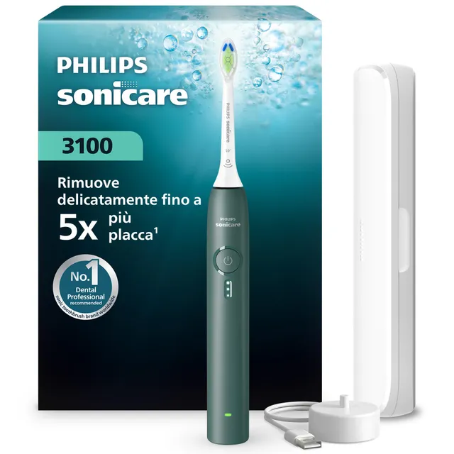 philips-sonicare-serie-3100-hx4033-26-spazzino-elettrico-sonico-con-sensore-di-p image 1