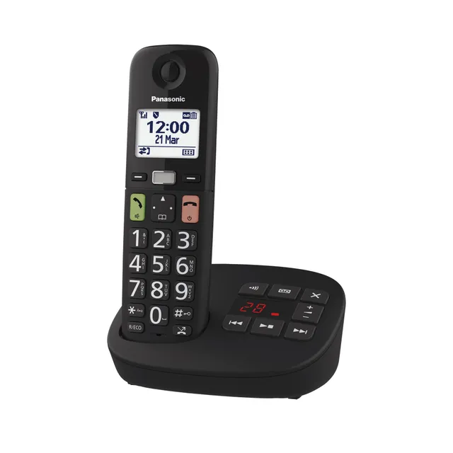 panasonic-kx-tgu130exb-telefono-cordless-digitale-con-segreteria-telefonica-tast image 1
