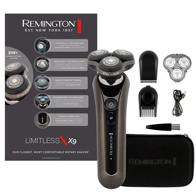 remington-x9-limitless-xr1795-rasoio-elettrico-a-testine-rotanti-uomo-wet-dry-te image 1
