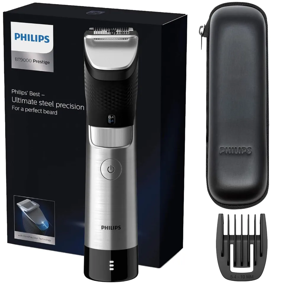 philips-regolabarba-bt9000-prestige-bt9810-15-tagliabarba-elettrico-impermeabile image 1