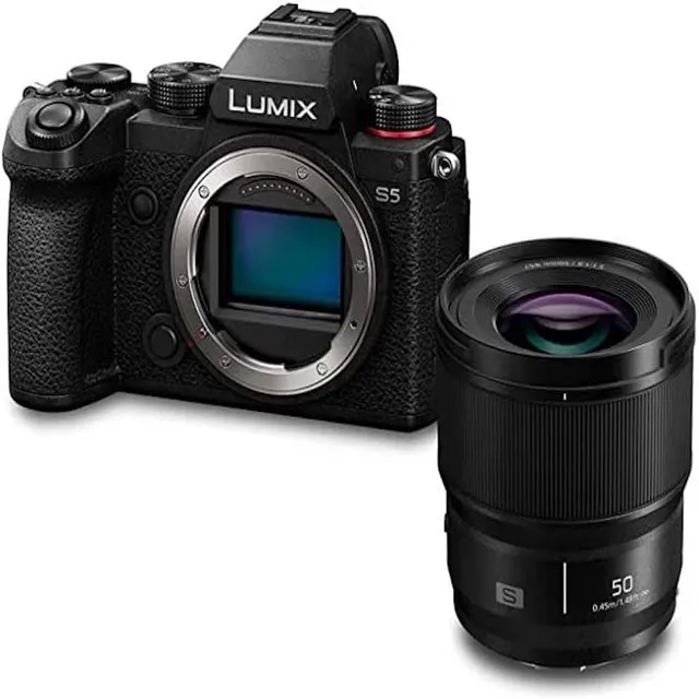 panasonic-lumix-dc-s5e-k-s5-fotocamera-mirrorless-full-frame-24-mp-con-obiettivo image 1