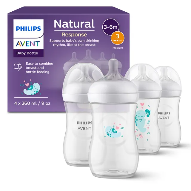 philips-avent-natural-response-scy903-61-set-regalo-4-biberon-260-ml-con-tettare image 1