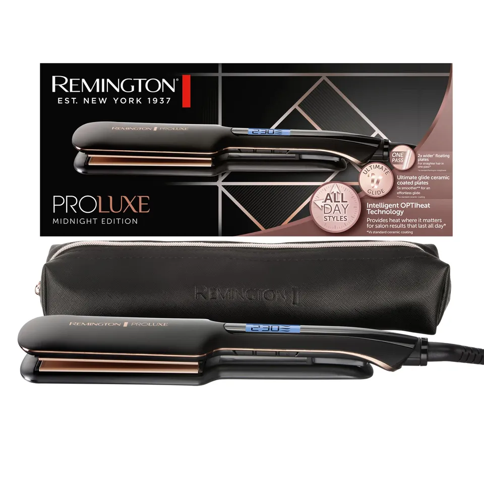 remington-proluxe-midnight-wide-plate-s9150b-piastra-per-capelli-con-piastre-lar image 1