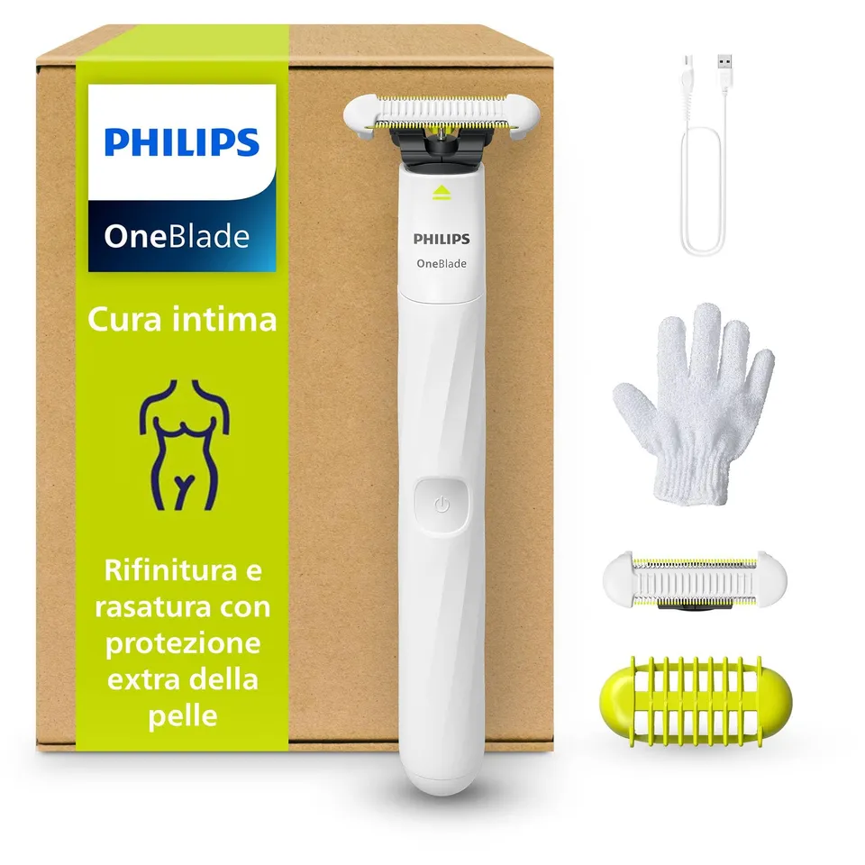 philips-oneblade-intimate-qp1924-28-rifinitore-e-rasoio-intimo-con-lama-skinprot image 1