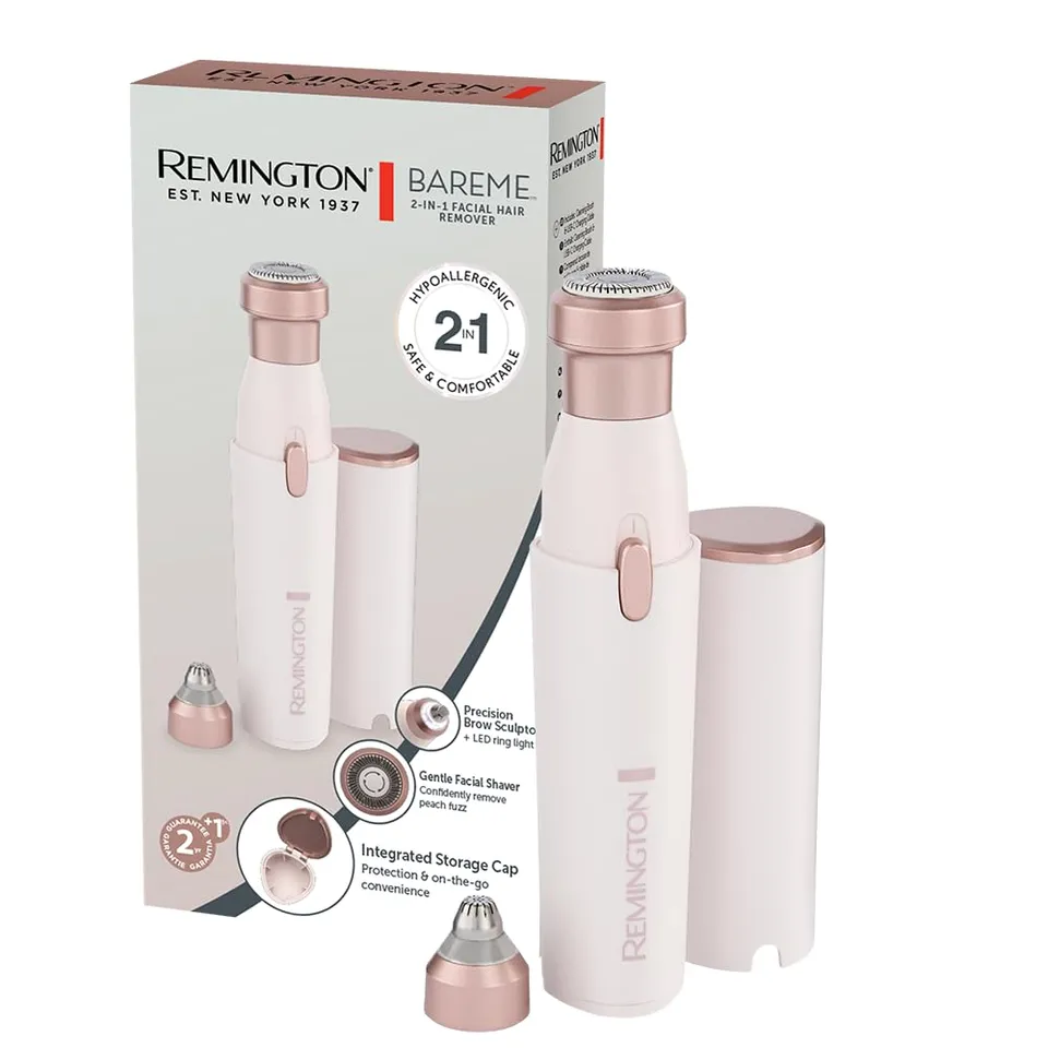 remington-bareme-wfs200-rasoio-viso-donna-2-in-1-con-rifinitore-sopracciglia-wat image 1