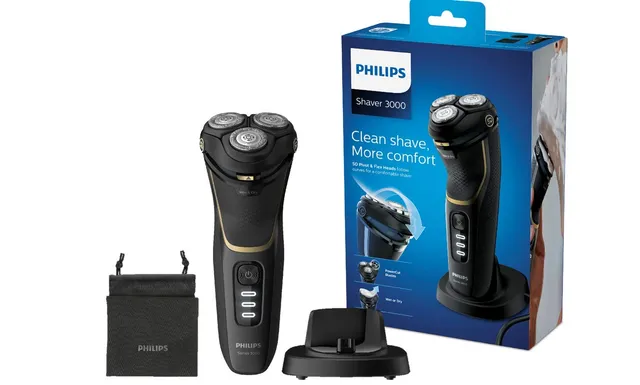 philips-shaver-series-3000-s3333-54-rasoio-elettrico-wet-dry-con-testine-pivot-f image 1
