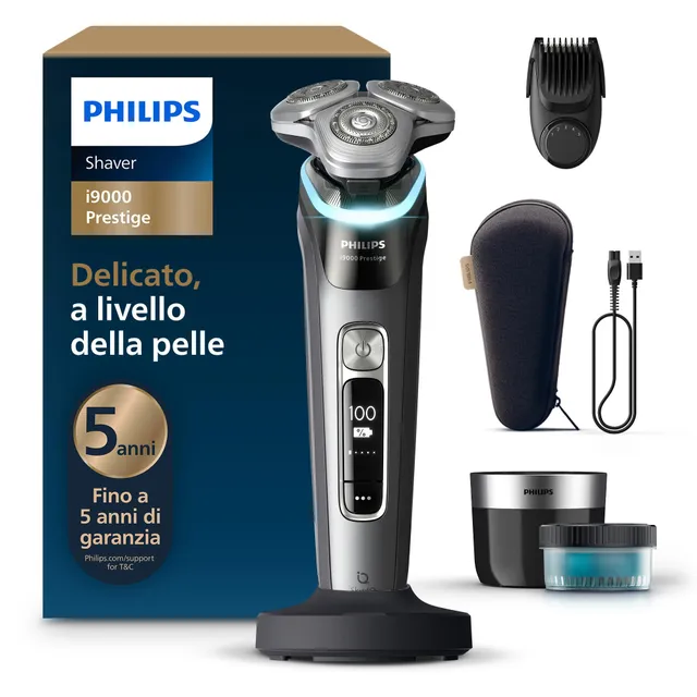philips-shaver-i9000-prestige-xp9202-33-rasoio-elettrico-da-uomo-wet-dry-con-ski image 1