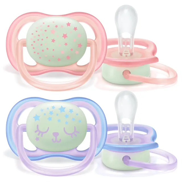 philips-avent-scf376-12-ciuccio-ultra-air-notte-0-6-mesi-pellet-fosforescente-ro image 1