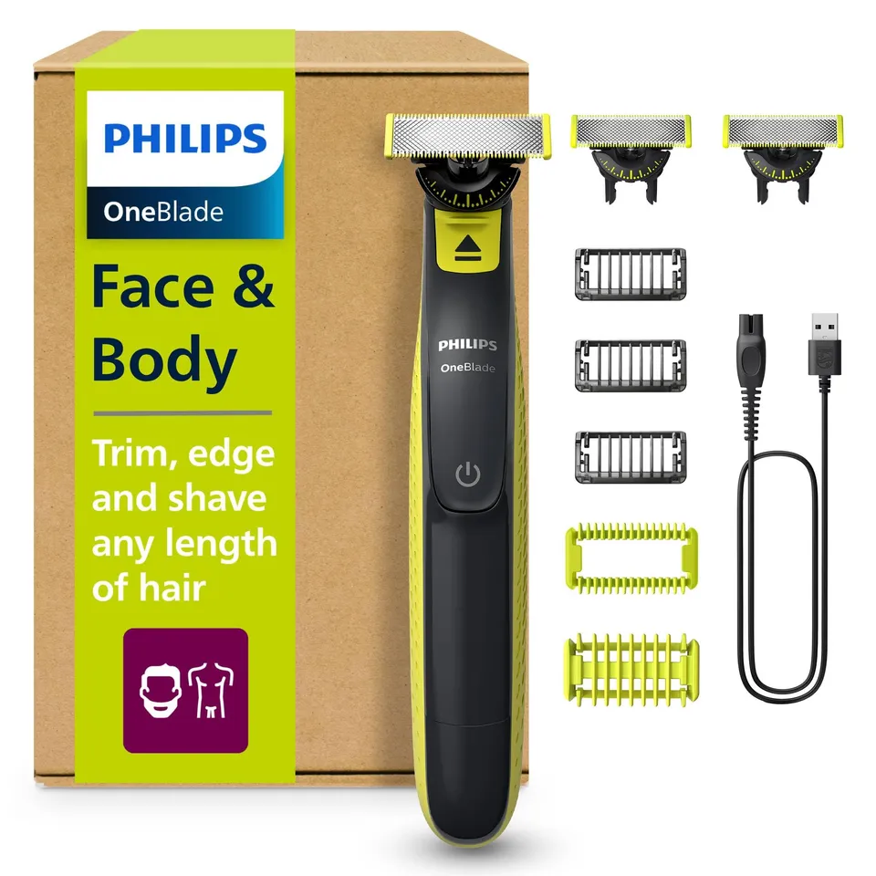 philips-oneblade-360-qp2824-31-regolabarba-elettrico-face-body-con-3-lame-360-e- image 1