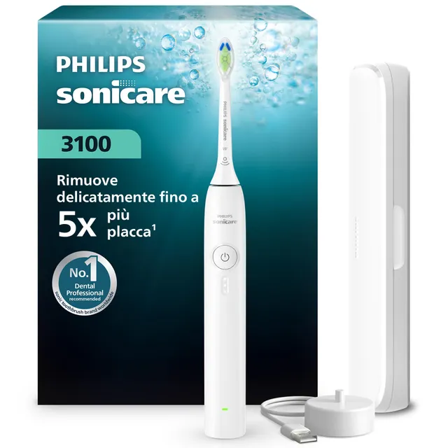 philips-sonicare-series-3100-hx4033-21-spazzolino-elettrico-sonico-con-sensore-d image 1