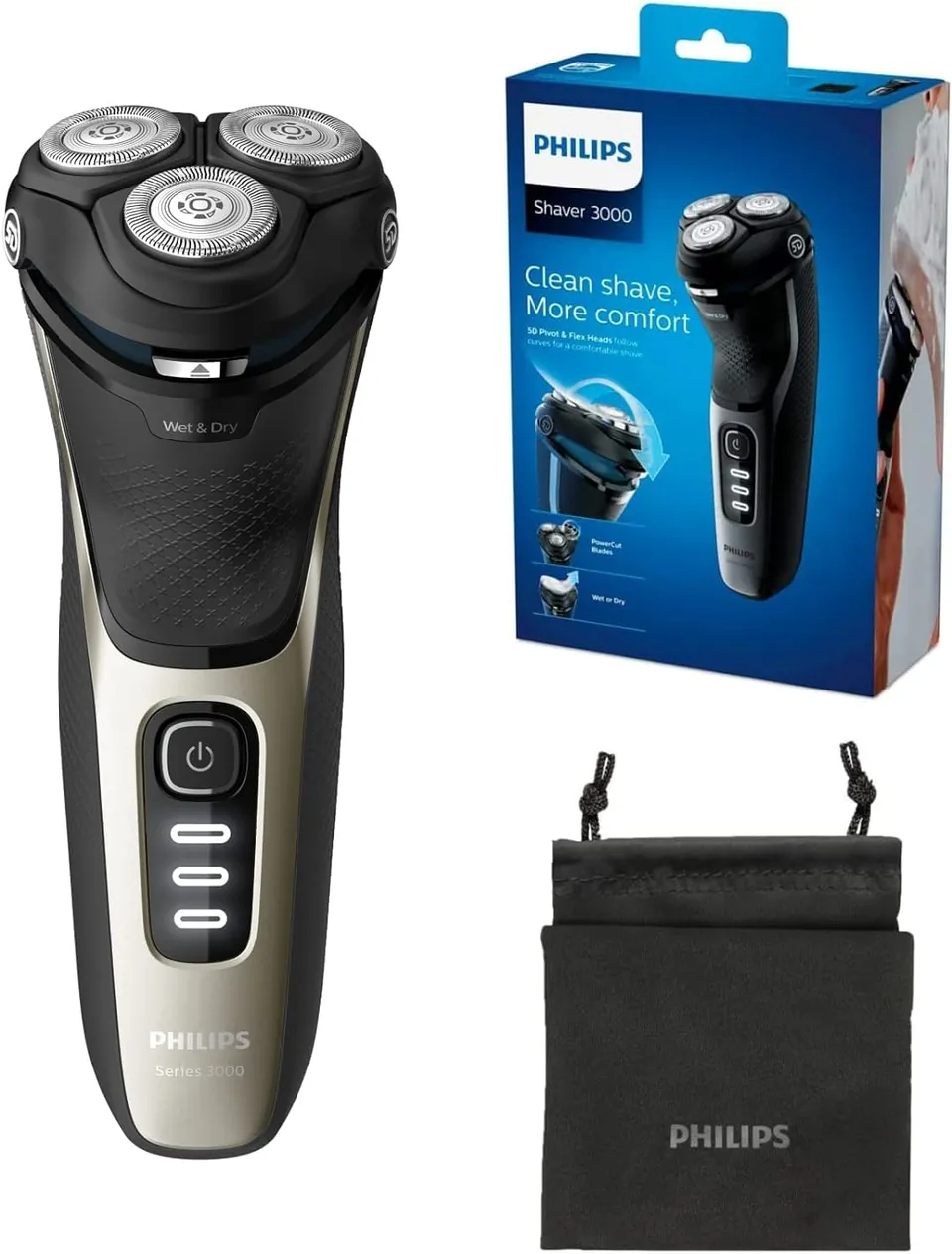 philips-serie-3000-s3230-52-rasoio-elettrico-wet-dry-con-testine-pivot-flex-5d-r image 1
