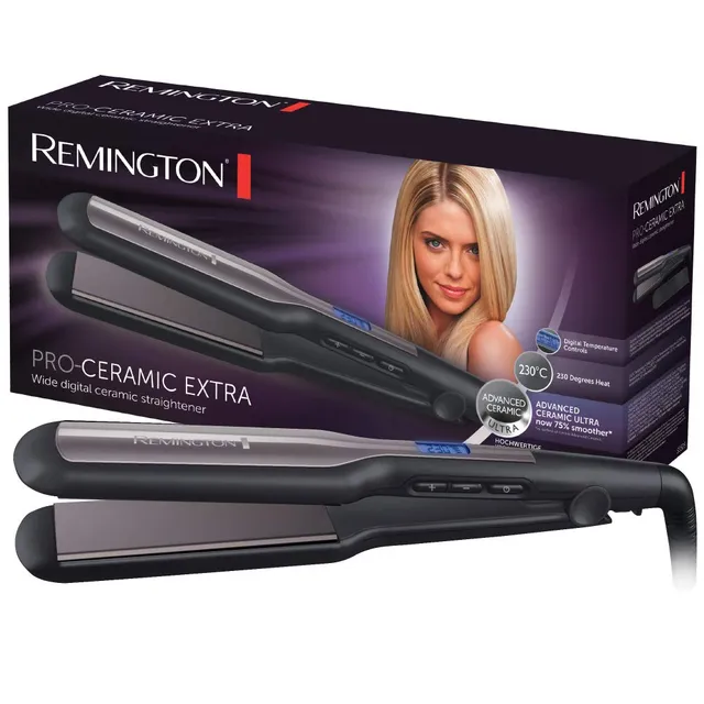 remington-pro-ceramic-extra-s5525-piastra-per-capelli-con-piastre-extra-larghe-d image 1
