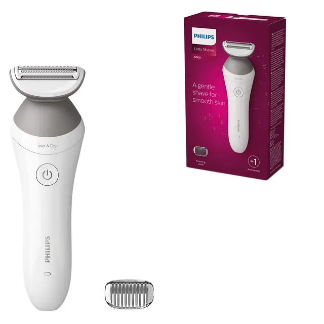 philips-lady-shaver-series-6000-brl126-00-rasoio-da-donna-senza-fili-wet-dry-con image 1