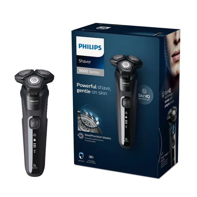 philips-shaver-serie-5000-s5588-20-rasoio-elettrico-wet-dry-con-skiniq-45-lame-s image 1
