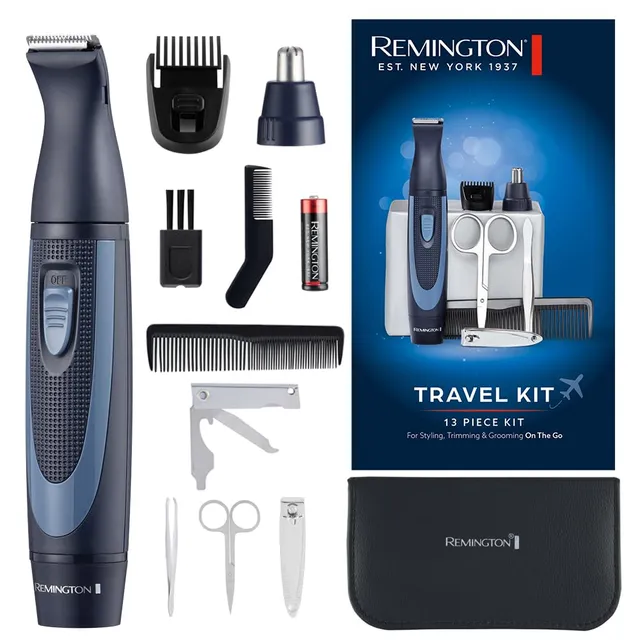 remington-ne3890-kit-trimmer-naso-e-orecchie-da-viaggio-13-pezzi-con-lame-in-acc image 1