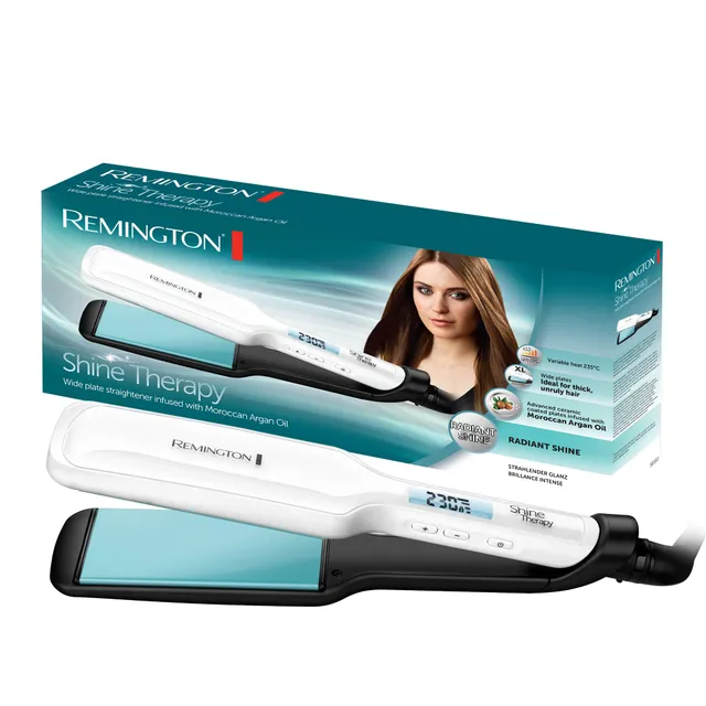 remington-s8550-shine-therapy-piastra-per-capelli-larga-piastre-ceramiche-extra- image 1