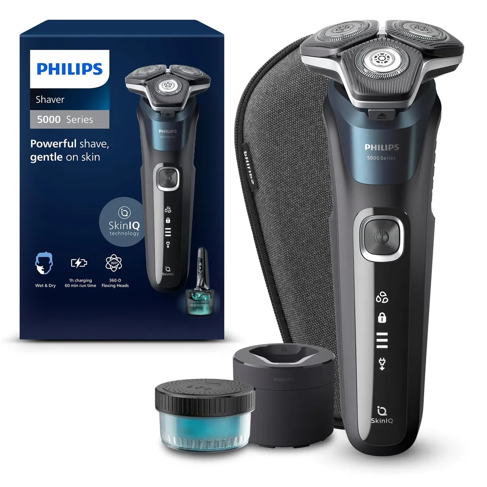 philips-shaver-series-5000-s5889-50-rasoio-elettrico-wet-dry-uomo-con-skiniq-rif image 1