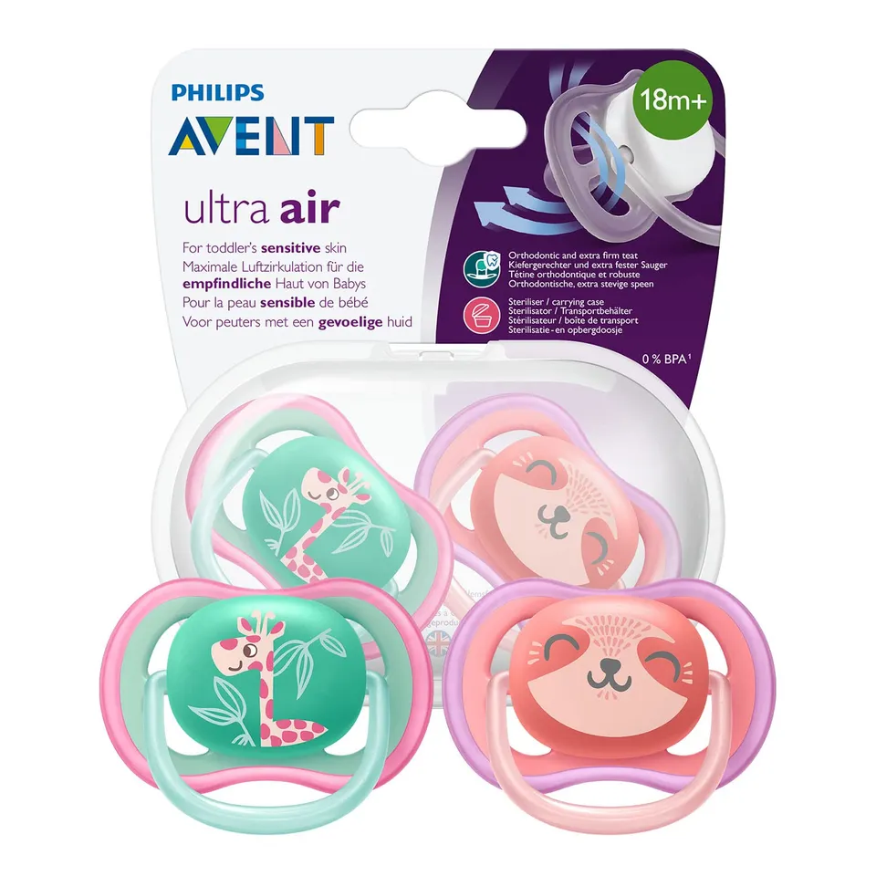 philips-avent-ultra-air-scf349-12-succhietti-da-18-mesi-tettarella-extra-resiste image 1