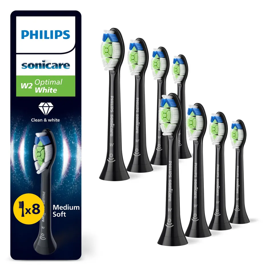 philips-sonicare-w2-optimal-white-hx6068-88-8-testine-di-ricambio-originali-nere image 1