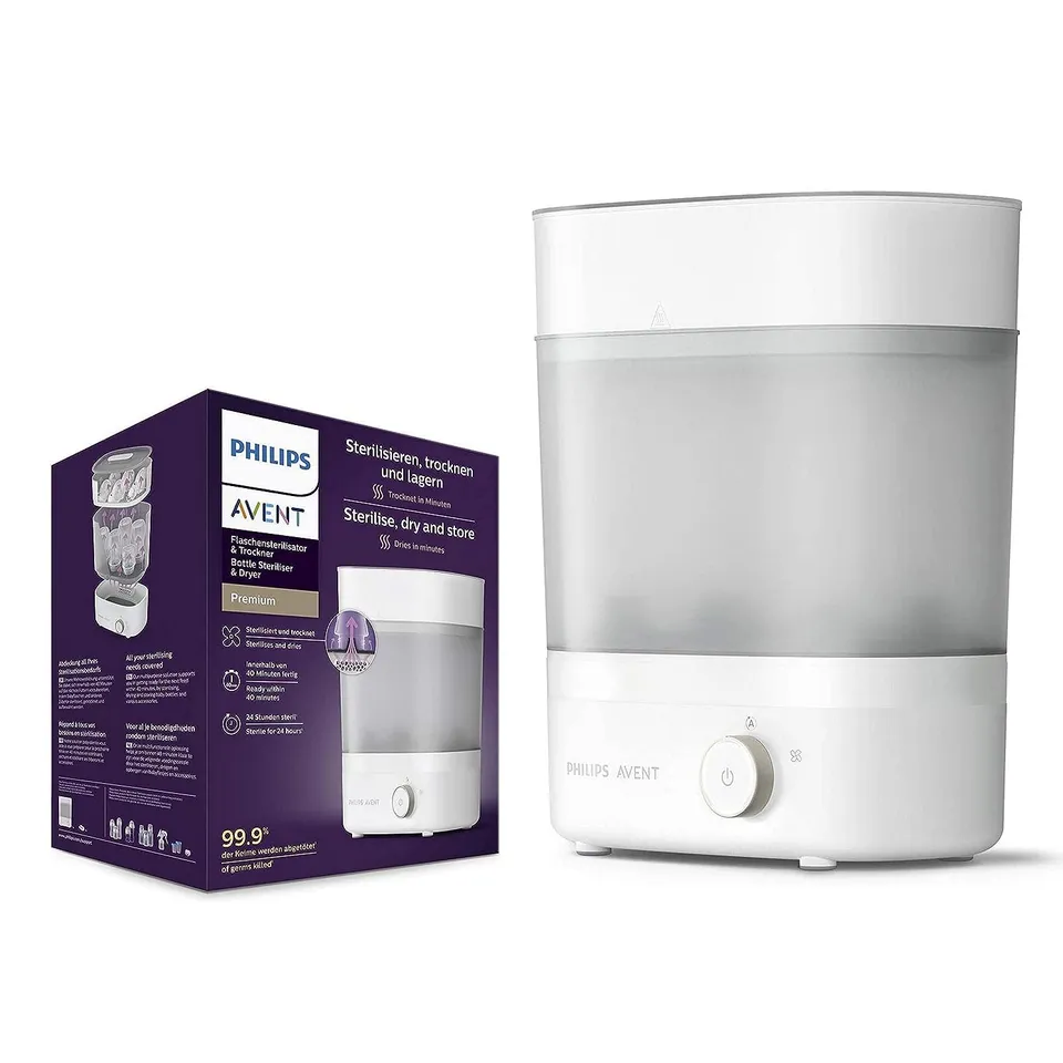 philips-avent-premium-scf293-01-sterilizzatore-elettrico-a-vapore-e-asciugabiber image 1