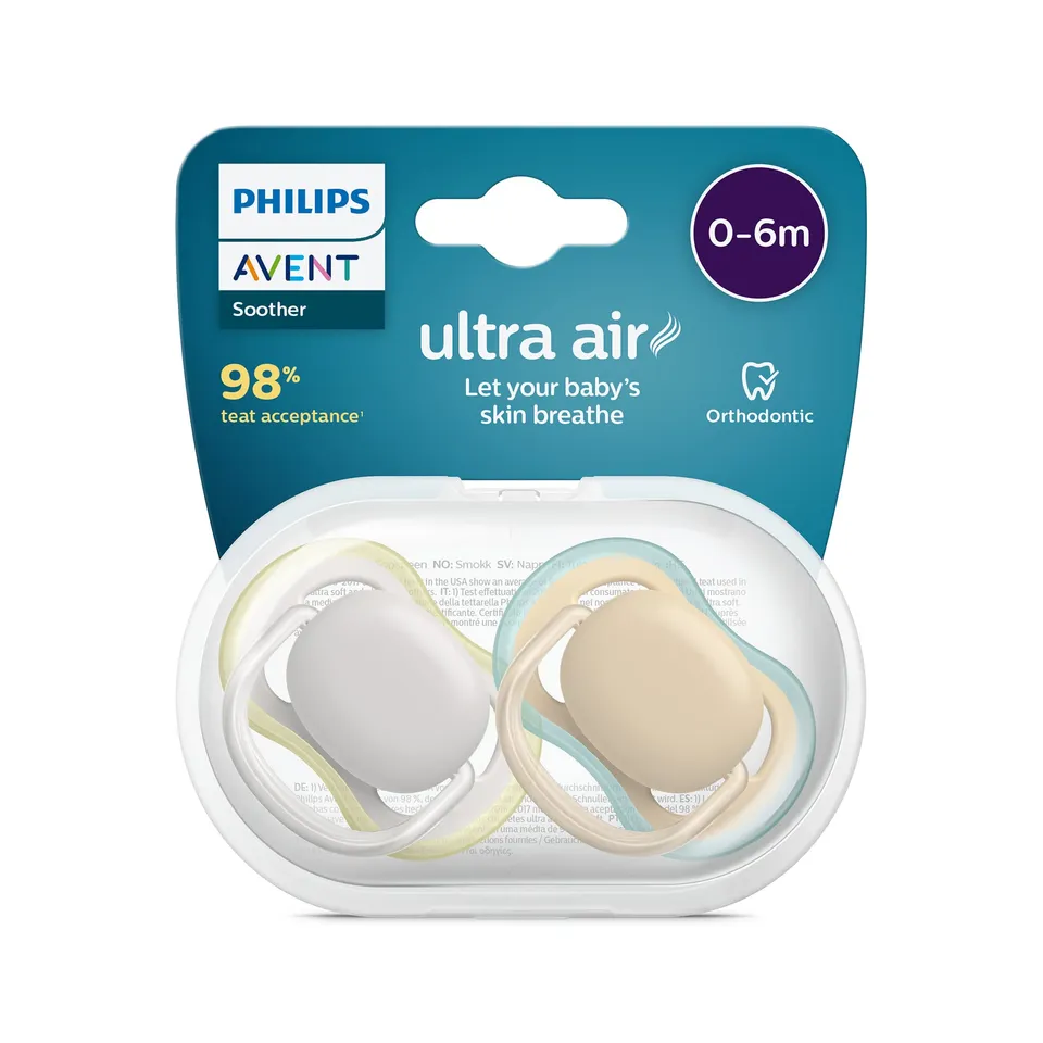 philips-avent-scf085-15-soother-ultra-air-ciucci-in-silicone-senza-bpa-0-6-mesi- image 1