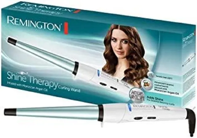 remington-shine-therapy-ci53w-ferro-arricciacapelli-a-cono-13-25-mm-in-ceramica- image 1