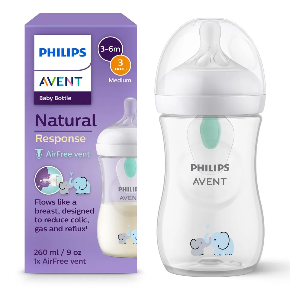 philips-avent-natural-response-scy673-81-biberon-260-ml-con-valvola-airfree-senz image 1