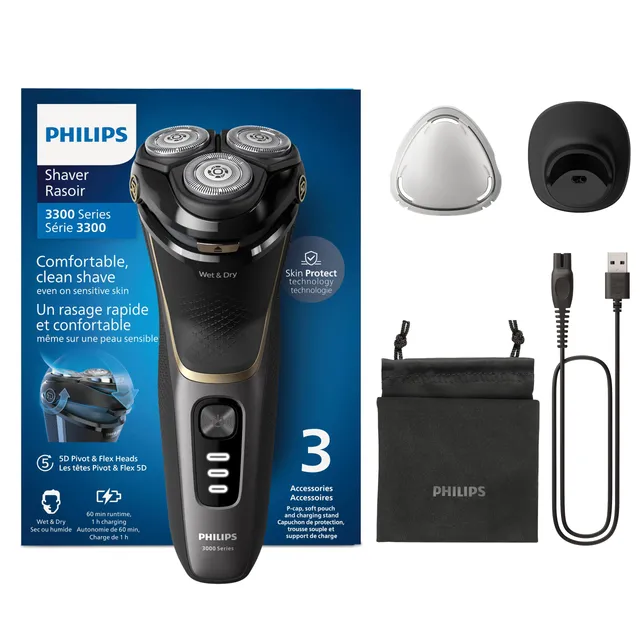 philips-serie-3000-s3342-13-rasoio-elettrico-wet-dry-per-uomo-con-tecnologia-ski image 1