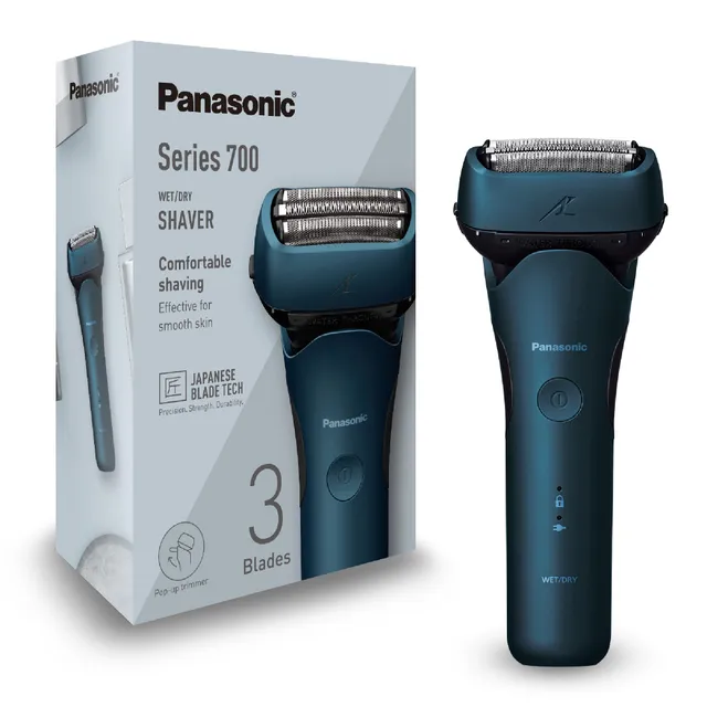 panasonic-series-700-es-alt4b-rasoio-elettrico-da-uomo-a-3-lame-wet-dry-con-sens image 1