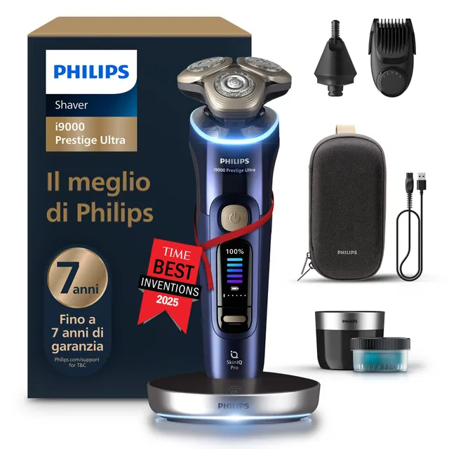 philips-shaver-i9000-prestige-ultra-xp9401-38-rasoio-elettrico-wet-dry-con-skin- image 1