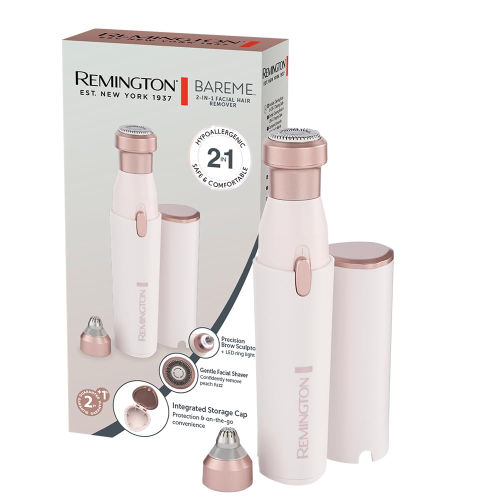 remington-bareme-wfs200-rasoio-viso-donna-2-in-1-con-rifinitore-sopracciglia-wat image 1