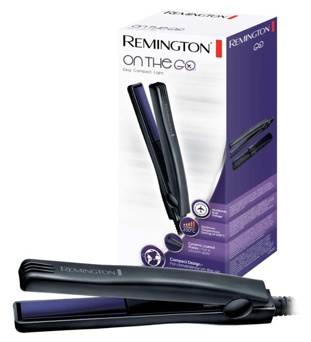 remington-s2880-piastra-per-capelli-mini-on-the-go-15-cm-ceramica-200-c-compatta image 1