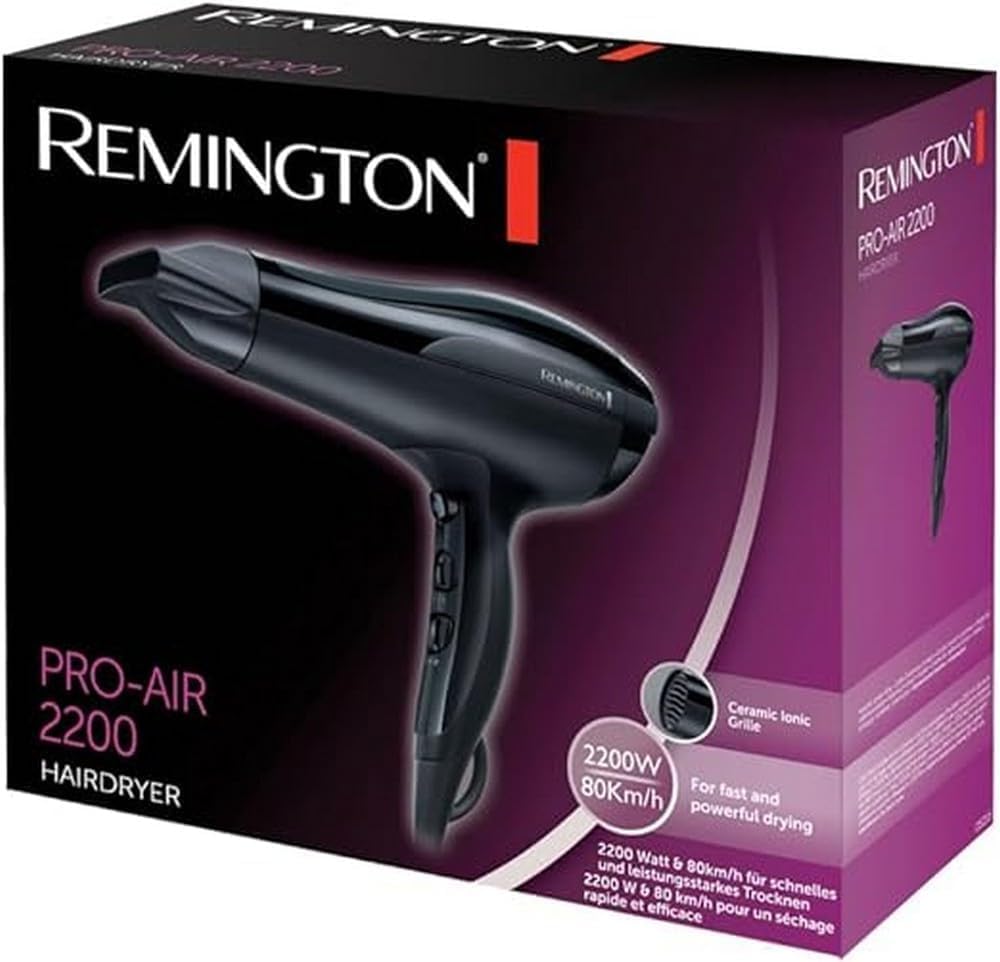 remington-pro-air-d5210-asciugacapelli-2200w-con-ioni-e-concentratore-nero image 2