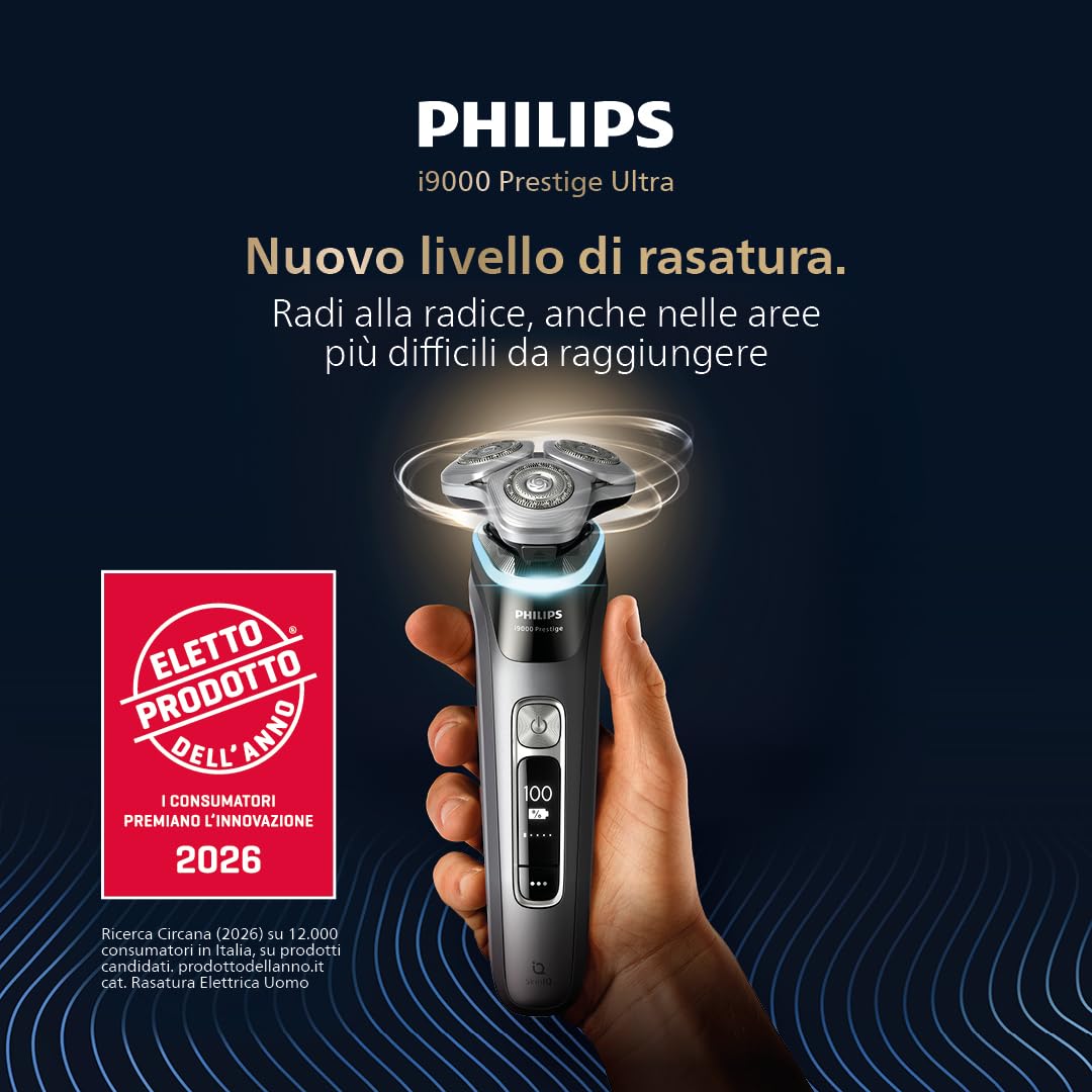philips-shaver-i9000-prestige-xp9202-33-rasoio-elettrico-da-uomo-wet-dry-con-ski image 2