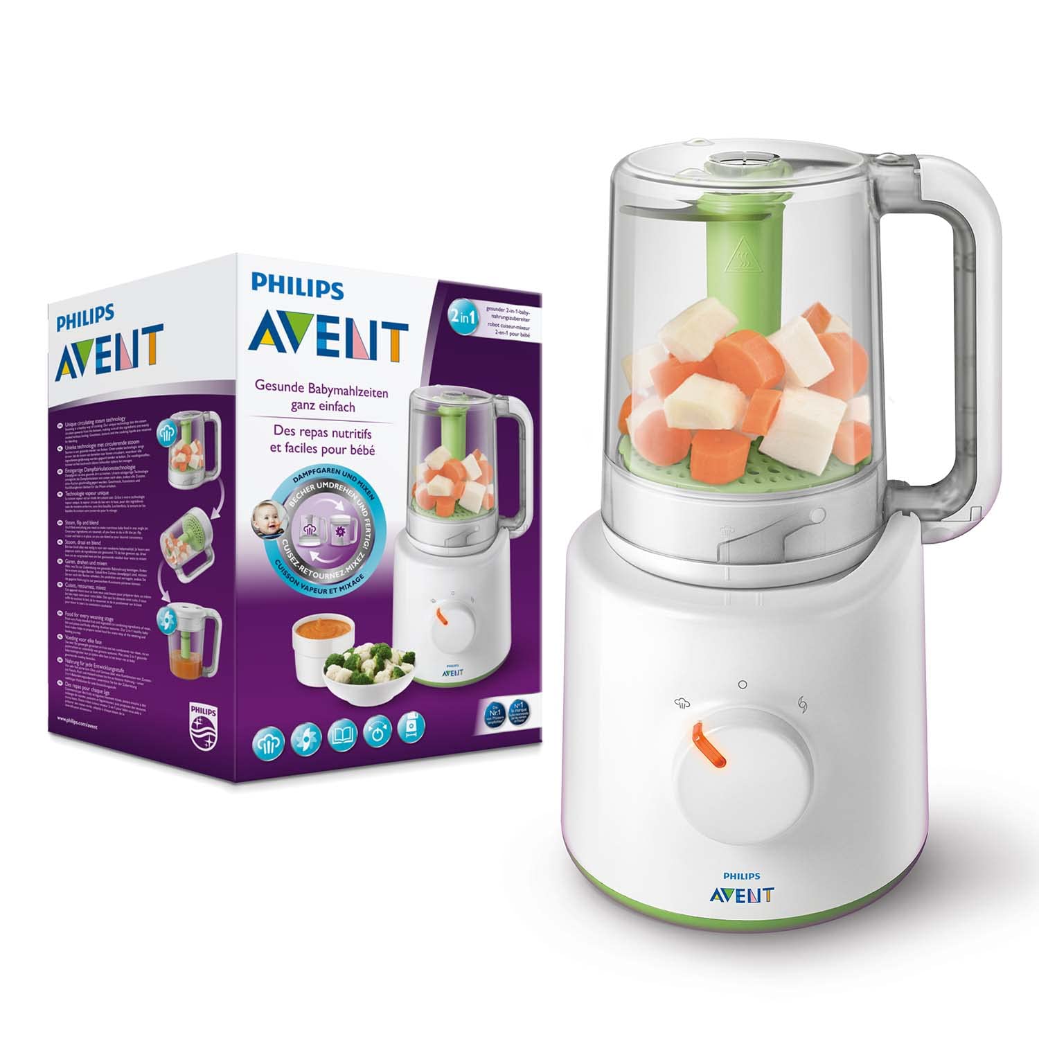 philips-avent-easypappa-scf870-20-cuocipappa-multifunzione-2-in-1-con-cottura-a- image 1
