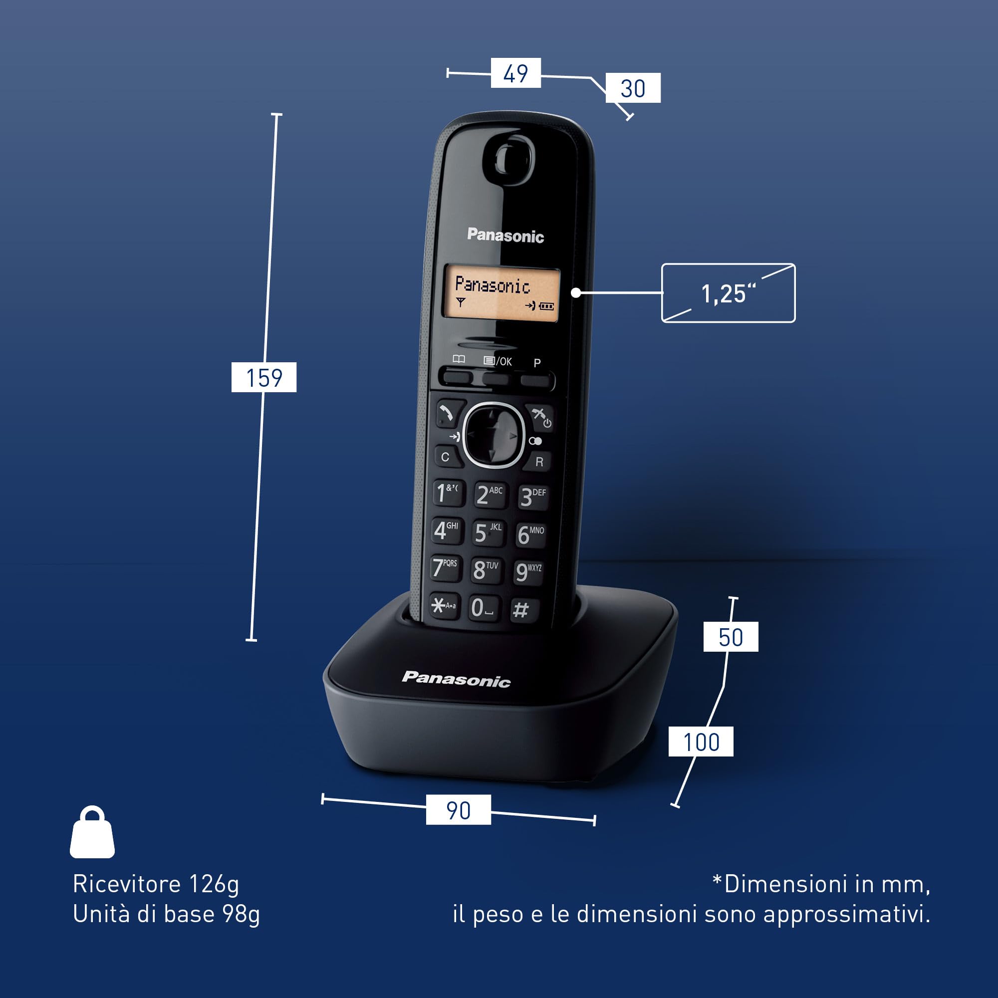 panasonic-kx-tg1611jth-telefono-cordless-digitale-con-base-singola-id-chiamante- image 5