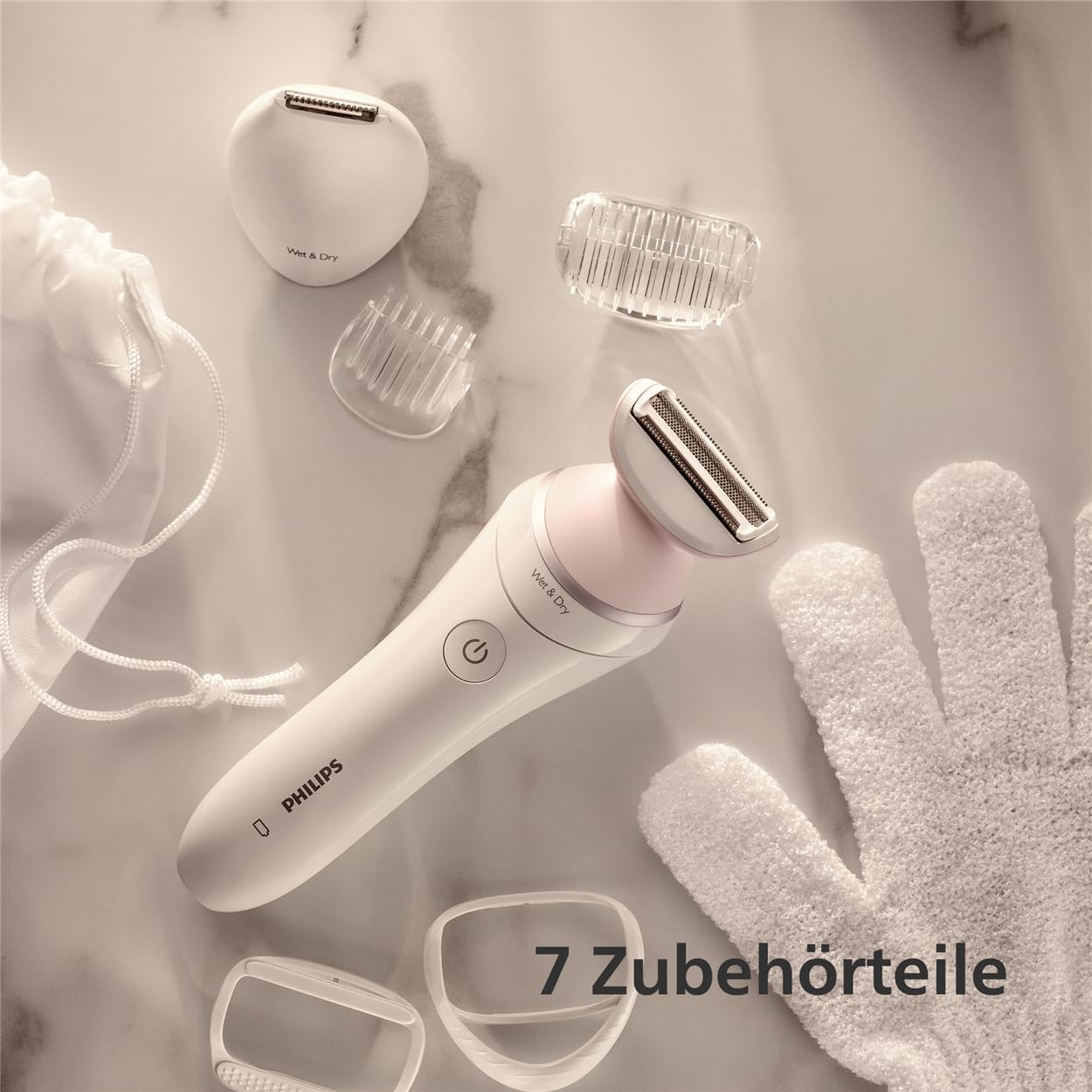 philips-serie-6000-brl146-00-rasoio-elettrico-da-donna-cordless-wet-dry-con-6-ac image 6
