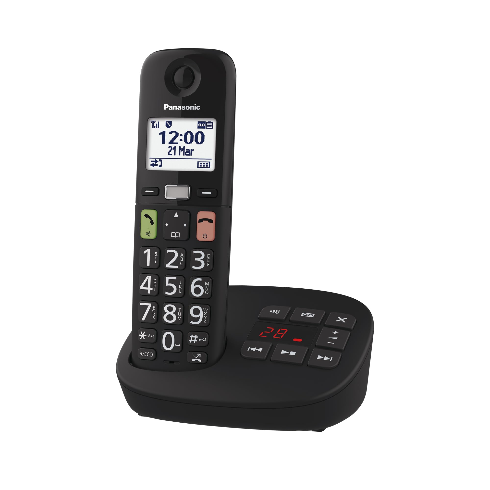 panasonic-kx-tgu130exb-telefono-cordless-digitale-con-segreteria-telefonica-tast image 1