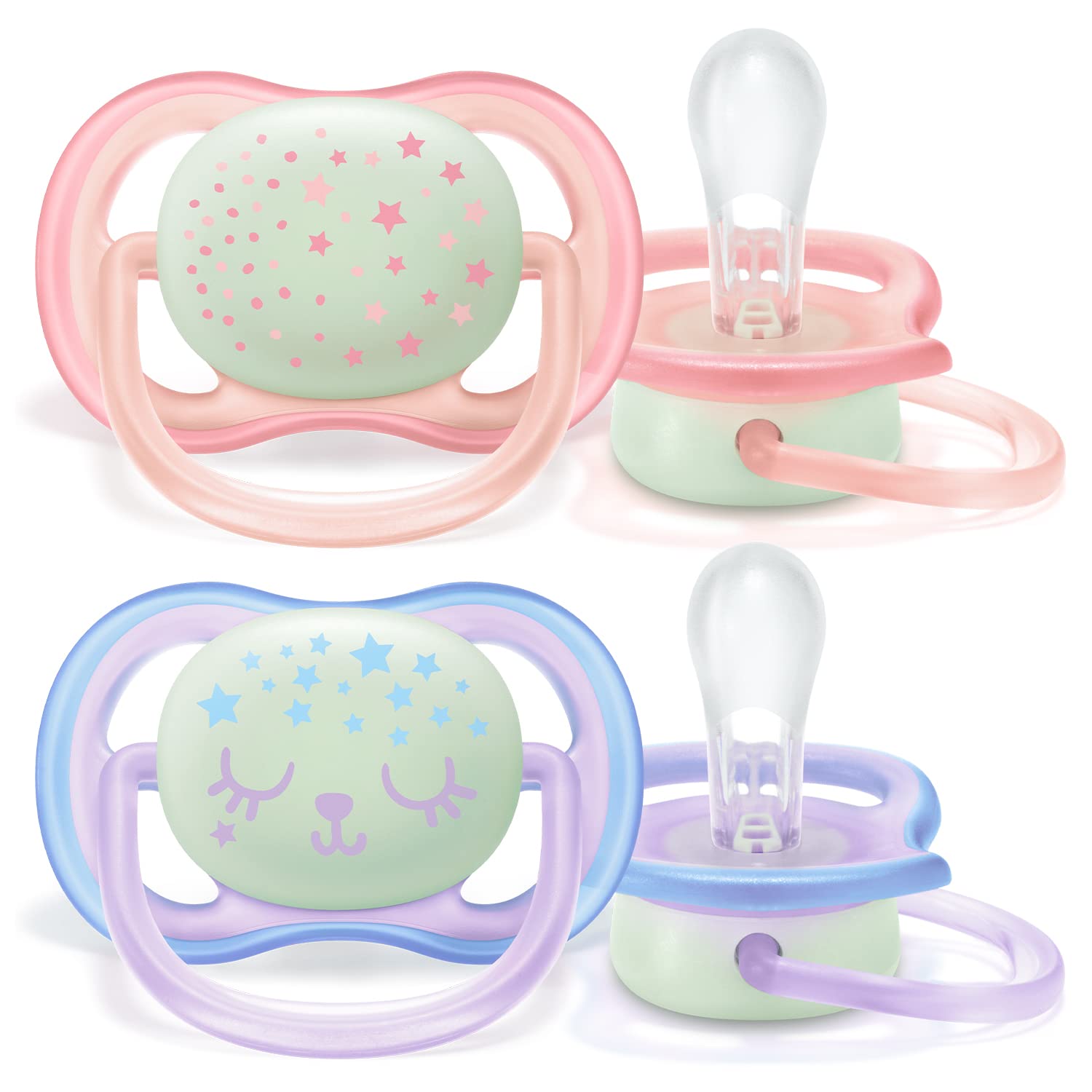 philips-avent-scf376-12-ciuccio-ultra-air-notte-0-6-mesi-pellet-fosforescente-ro image 1