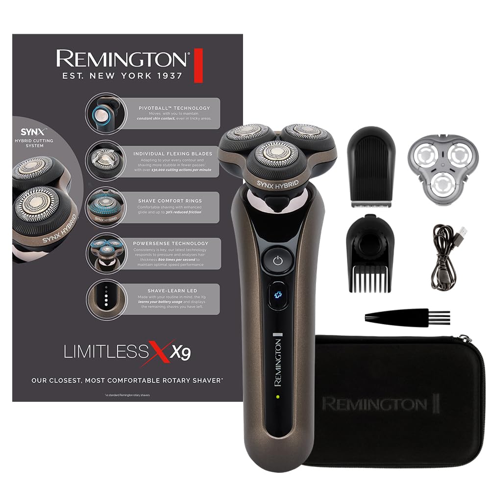remington-x9-limitless-xr1795-rasoio-elettrico-a-testine-rotanti-uomo-wet-dry-te image 1