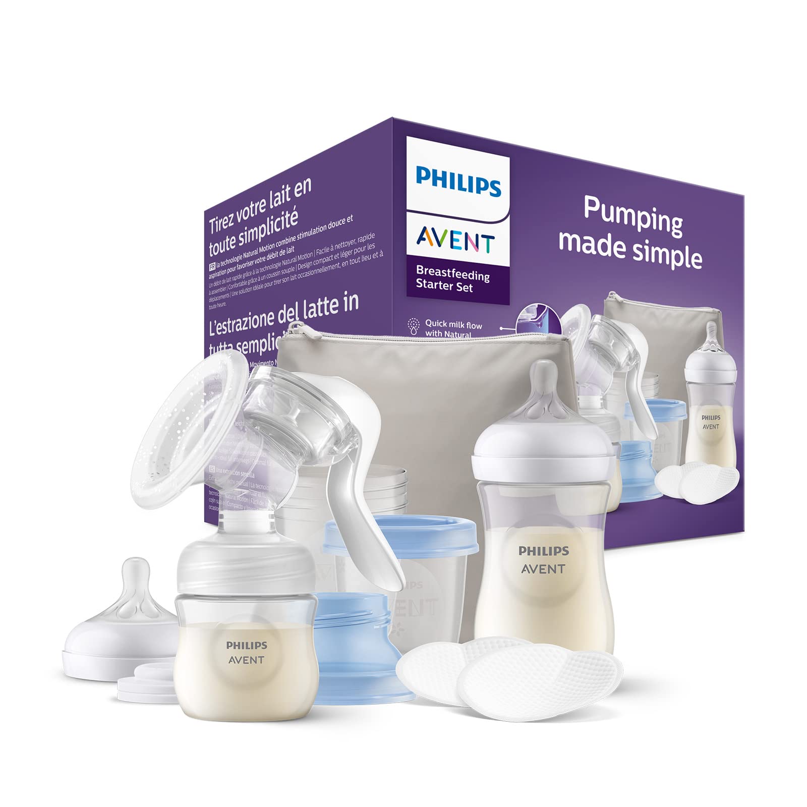 philips-avent-scf430-16-tiralatte-manuale-set-primi-allattamenti-con-biberon-125 image 1