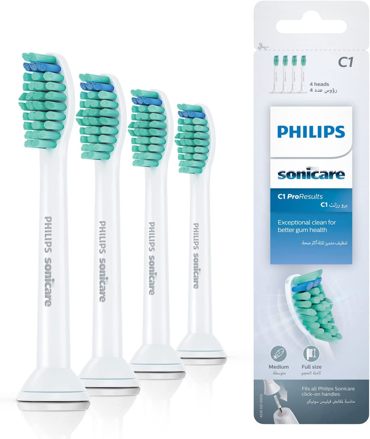 philips-sonicare-hx6014-07-proresults-standard-confezione-da-4-testine-di-ricamb image 1