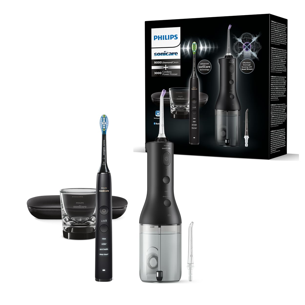 philips-sonicare-power-flosser-3000-cordless-diamondclean-9000-hx3886-43-set-irr image 1